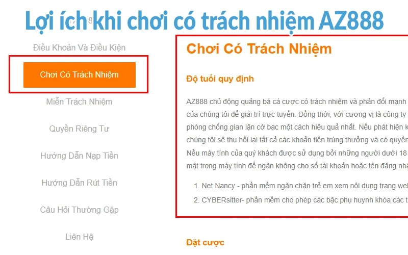 Chơi có trách nhiệm AZ888 - Những điều bạn cần biết 3 Lợi ích khi chơi có trách nhiệm AZ888